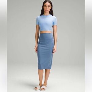 lululemon athletica Oasis Blue Midi Slim-Fit Skirt